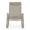 rocking chair jardin coussin taupe