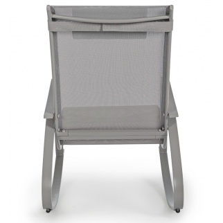 rocking chair jardin alu taupe