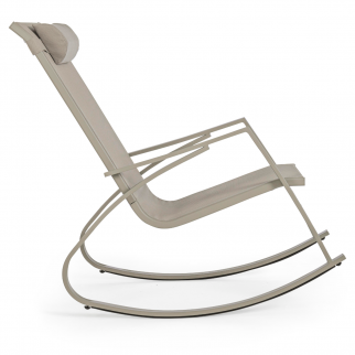 rocking chair aluminium jardin